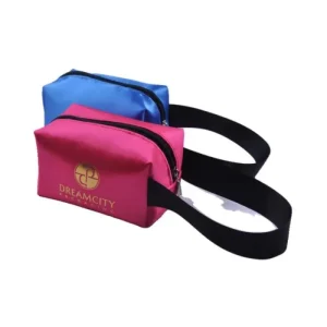 Compact Travel Toiletry Bag Small Satin Wristlet for Essentials